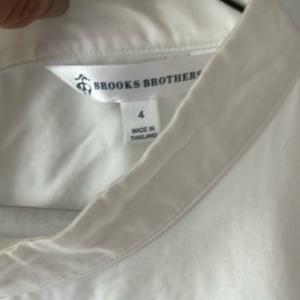 Brooks Brothers Sleeveless White Cotton Blouse – Size 4 - Picture 2 of 7